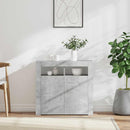 vidaXL betonszürke tálalószekrény LED-világítással 80 x 35 x 75 cm
