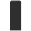 vidaXL fekete tálalószekrény LED-világítással 115,5x30x75 cm