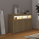 vidaXL sonoma tölgy színű tálalószekrény LED-ekkel 115,5 x 30 x 75 cm