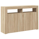 vidaXL sonoma tölgy színű tálalószekrény LED-ekkel 115,5 x 30 x 75 cm
