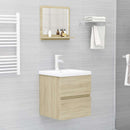 vidaXL sonoma tölgy színű szerelt fa fürdőszobai tükör 40x10,5x37 cm