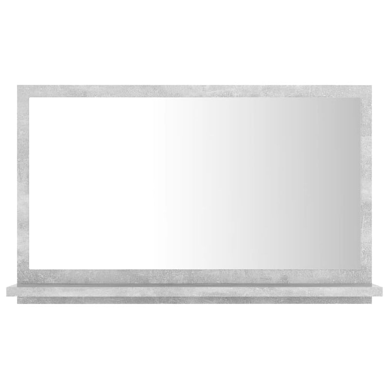 vidaXL betonszürke forgácslap fürdőszobai tükör 60 x 10,5 x 37 cm
