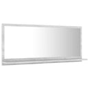 vidaXL betonszürke forgácslap fürdőszobai tükör 90 x 10,5 x 37 cm