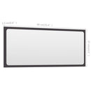 vidaXL szürke forgácslap fürdőszobai tükör 90 x 1,5 x 37 cm