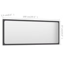 vidaXL szürke forgácslap fürdőszobai tükör 100 x 1,5 x 37 cm