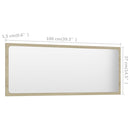 804633 vidaXL Bathroom Mirror Sonoma Oak 100x1,5x37 cm Chipboard