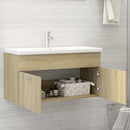 vidaXL sonoma tölgy színű szerelt fa mosdószekrény 90 x 38,5 x 46 cm