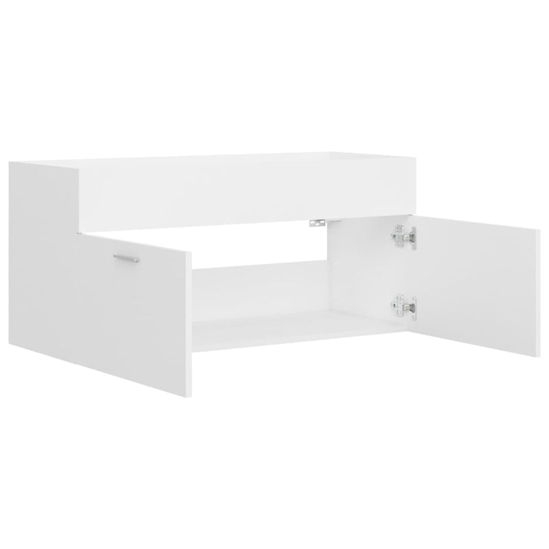 vidaXL fehér szerelt fa mosdószekrény 100 x 38,5 x 46 cm