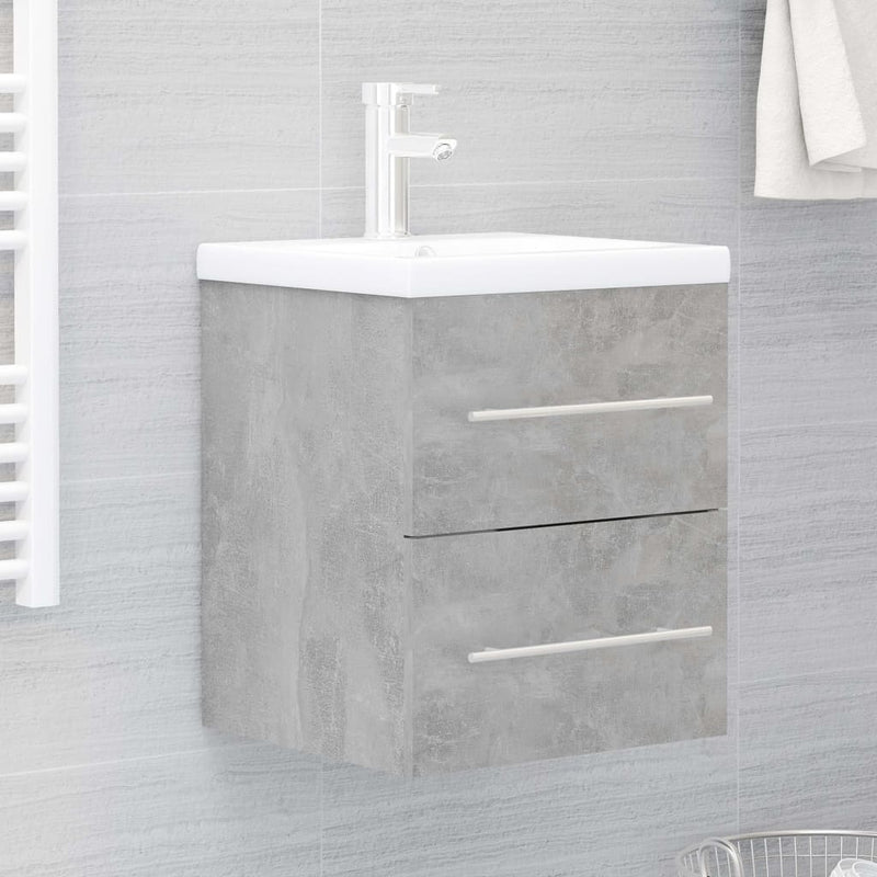 vidaXL betonszürke szerelt fa mosdószekrény 41 x 38,5 x 48 cm