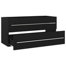 vidaXL fekete szerelt fa mosdószekrény 100 x 38,5 x 48 cm