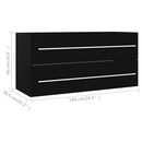 vidaXL fekete szerelt fa mosdószekrény 100 x 38,5 x 48 cm
