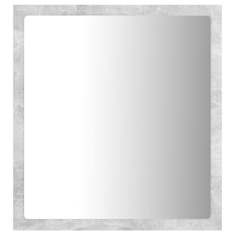 vidaXL betonszürke akril LED-es fürdőszobatükör 40x8,5x37 cm
