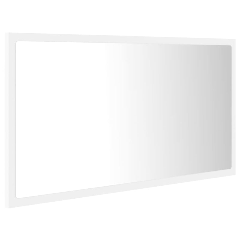 vidaXL fehér akril LED-es fürdőszobai tükör 80 x 8,5 x 37 cm