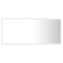 vidaXL magasfényű fehér akril LED-es fürdőszobatükör 90x8,5x37 cm