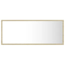 vidaXL sonoma tölgy akril LED-es fürdőszobai tükör 100x8,5x37 cm