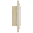 vidaXL sonoma tölgy akril LED-es fürdőszobai tükör 100x8,5x37 cm