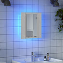 vidaXL fehér akril LED-es fürdőszobaszekrény tükörrel 40 x 12 x 45 cm