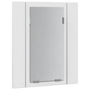 vidaXL fehér akril LED-es fürdőszobaszekrény tükörrel 40 x 12 x 45 cm