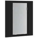 vidaXL fekete akril LED-es fürdőszobaszekrény tükörrel 40x12x45 cm