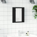 vidaXL fekete akril LED-es fürdőszobaszekrény tükörrel 40x12x45 cm