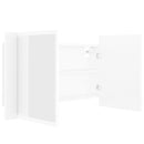 vidaXL fehér akril LED-es fürdőszobaszekrény tükörrel 80x12x45 cm
