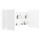 vidaXL fehér akril LED-es fürdőszobaszekrény tükörrel 90x12x45 cm