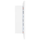 vidaXL fehér akril LED-es fürdőszobaszekrény tükörrel 90x12x45 cm