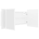 vidaXL fehér akril LED-es fürdőszobaszekrény tükörrel 90x12x45 cm