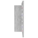 vidaXL betonszürke akril LED-es tükrös fürdőszobaszekrény 90x12x45 cm