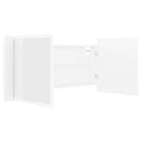 vidaXL fehér akril LED-es fürdőszobaszekrény tükörrel 100 x 12 x 45 cm