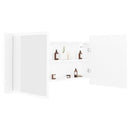 vidaXL fehér akril LED-es fürdőszobaszekrény tükörrel 100 x 12 x 45 cm