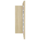 vidaXL tölgyszínű akril LED-es tükrös fürdőszobaszekrény 100x12x45 cm