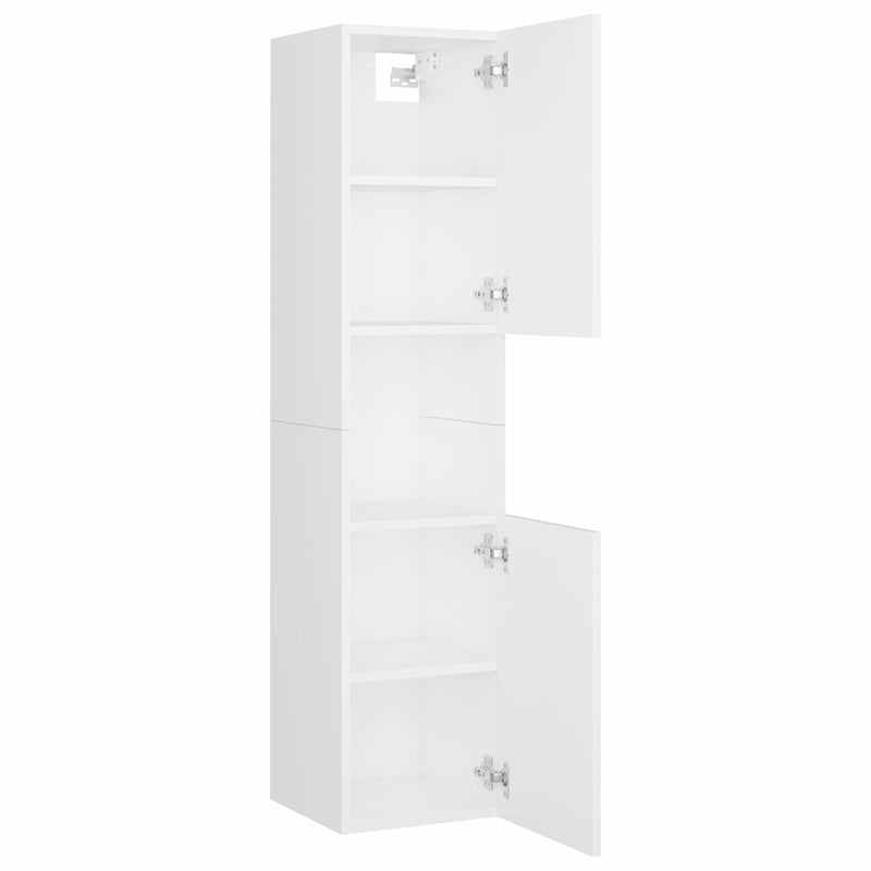 vidaXL fehér szerelt fa fürdőszobaszekrény 30 x 30 x 130 cm