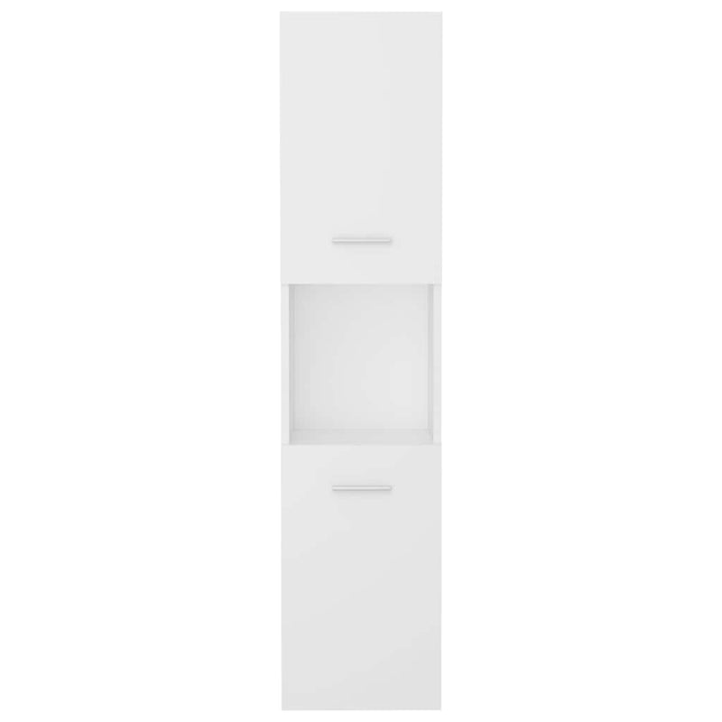 vidaXL fehér szerelt fa fürdőszobaszekrény 30 x 30 x 130 cm