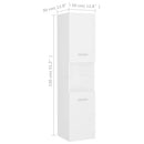 vidaXL fehér szerelt fa fürdőszobaszekrény 30 x 30 x 130 cm