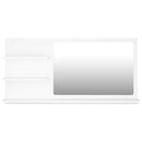 vidaXL fehér szerelt fa fürdőszobai tükör 90 x 10,5 x 45 cm