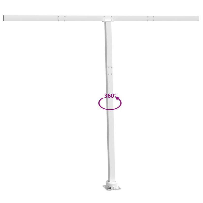 vidaXL fehér vas napellenzőrúdszett 300 x 245 cm