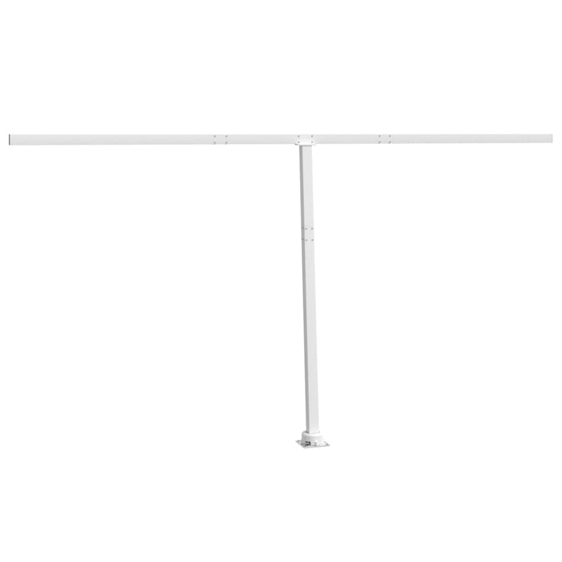 vidaXL fehér vas napellenzőrúdszett 450 x 245 cm