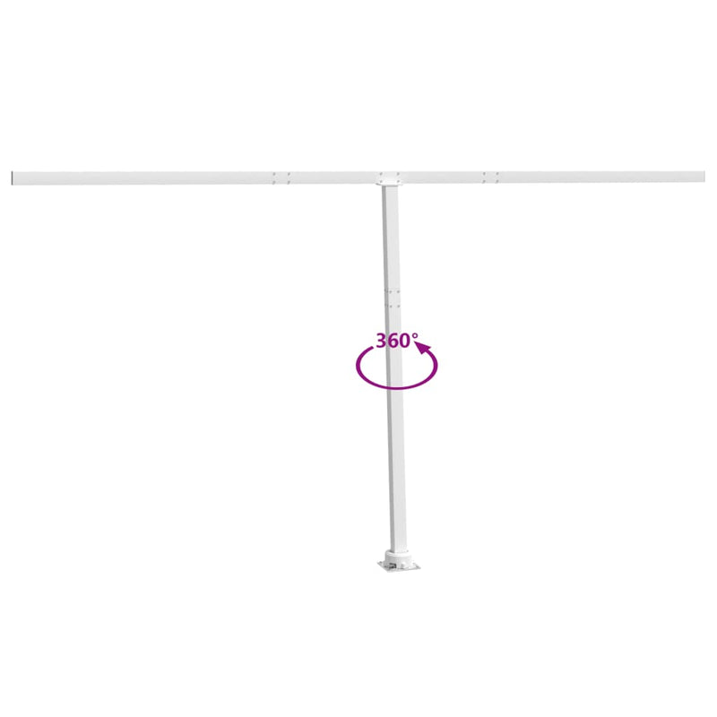 vidaXL fehér vas napellenzőrúdszett 450 x 245 cm
