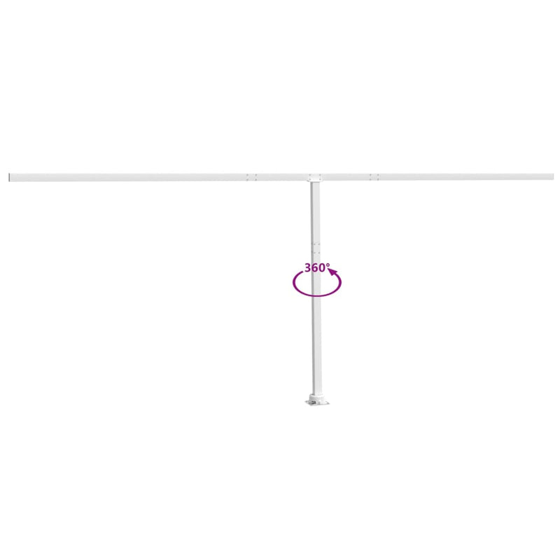 vidaXL fehér vas napellenzőrúdszett 600 x 245 cm