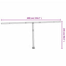 vidaXL fehér vas napellenzőrúdszett 600 x 245 cm