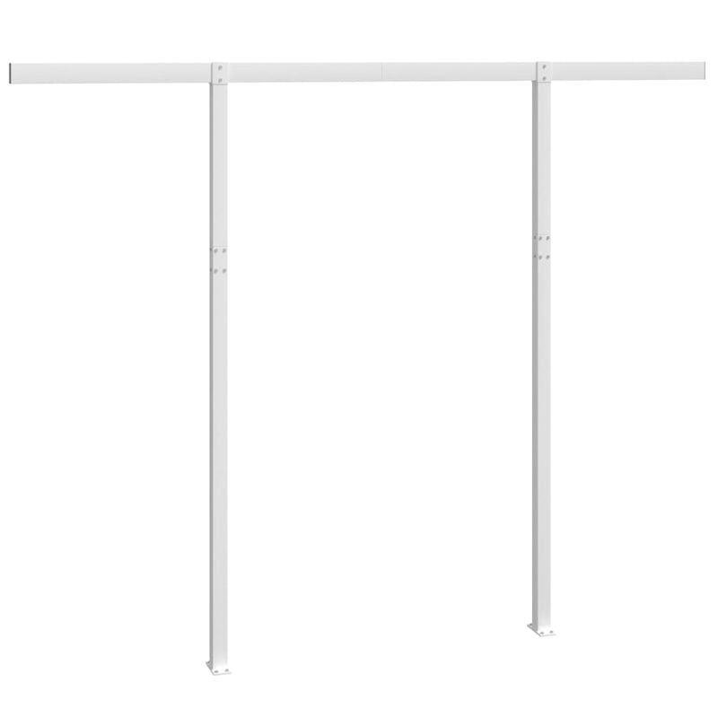 vidaXL fehér vas napellenzőrúdszett 300 x 245 cm