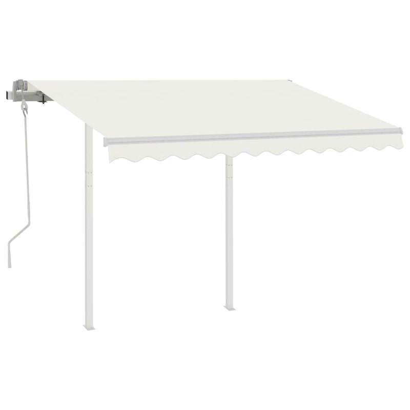 vidaXL fehér vas napellenzőrúdszett 300 x 245 cm