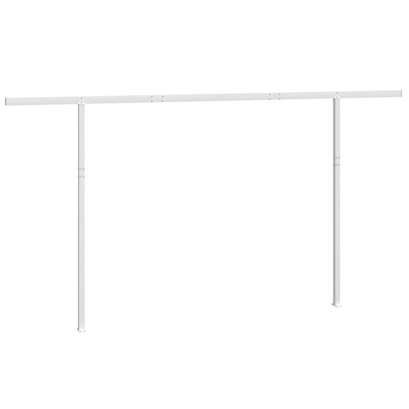 vidaXL fehér vas napellenzőrúdszett 450 x 245 cm