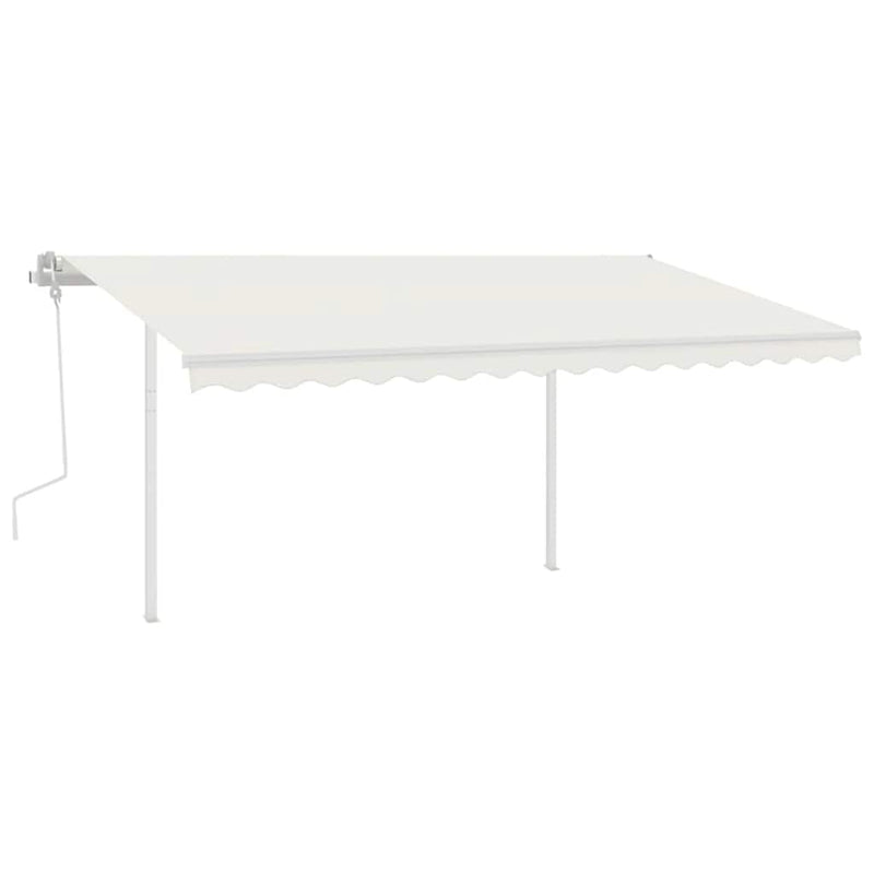 vidaXL fehér vas napellenzőrúdszett 450 x 245 cm