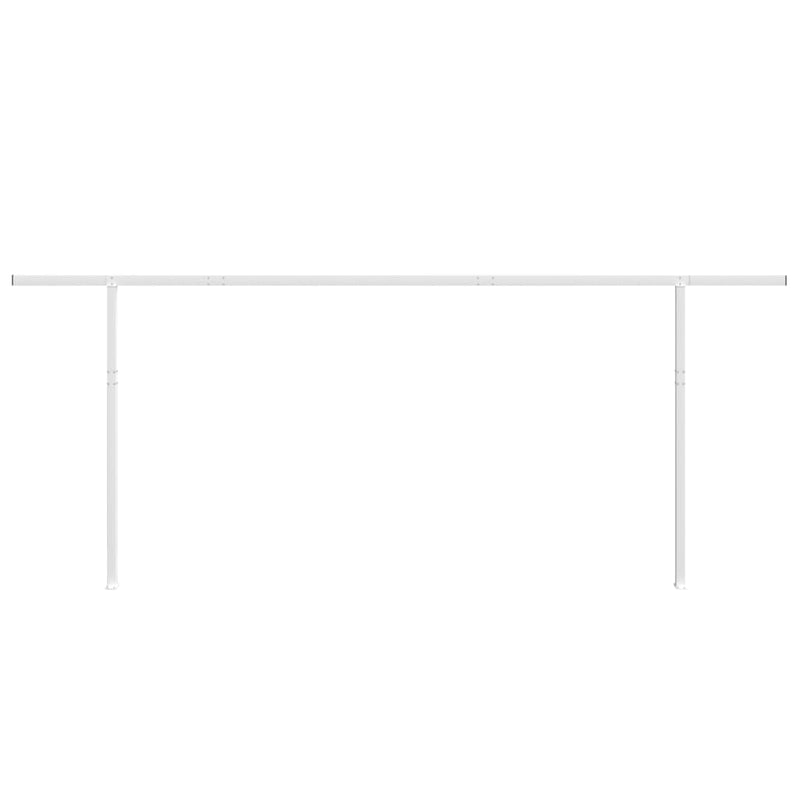 vidaXL fehér vas napellenzőrúdszett 600 x 245 cm