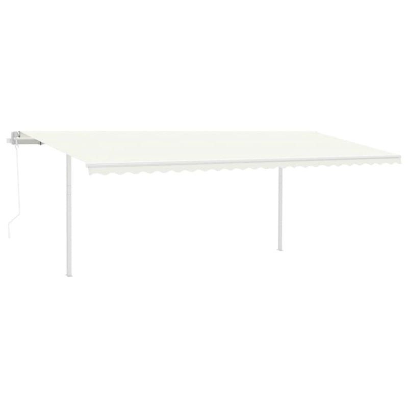 vidaXL fehér vas napellenzőrúdszett 600 x 245 cm