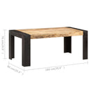 vidaXL tömör mangófa étkezőasztal 180 x 90 x 76 cm