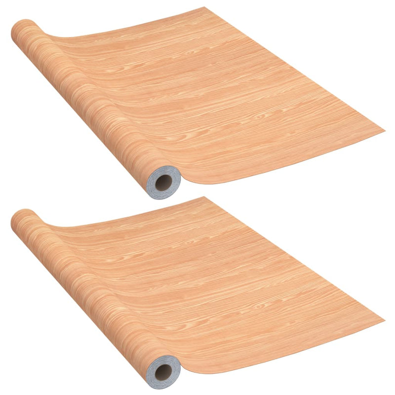 vidaXL 2 db juharszínű öntapadó PVC ajtófólia 210 x 90 cm
