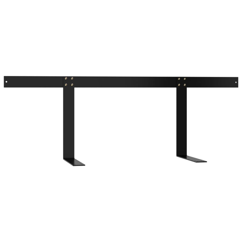 vidaXL fekete vas raklapkanapé-háttámla 110 cm